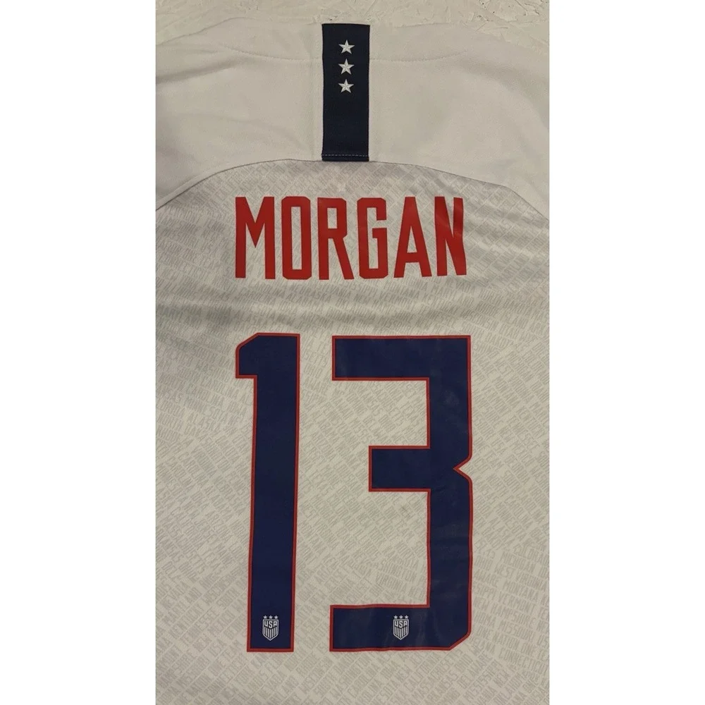 WOMENS M Authentic Nike Alex Morgan 13 USWNT 2019 Soccer Jersey CQ4244-100 USA